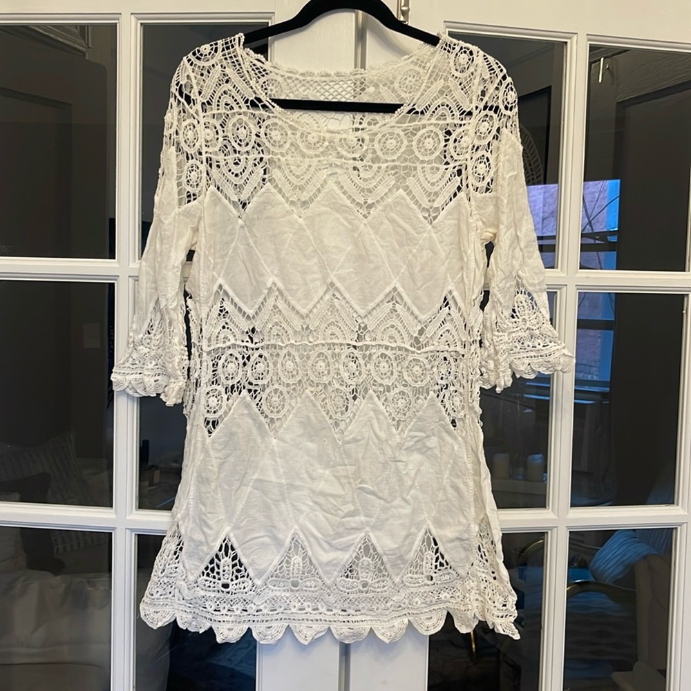 White Bathing Suit Cover Up